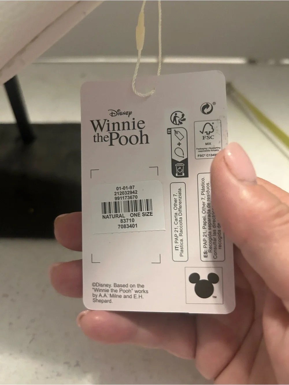 Disney Primark Winnie the Pooh Cream Belt Bag
